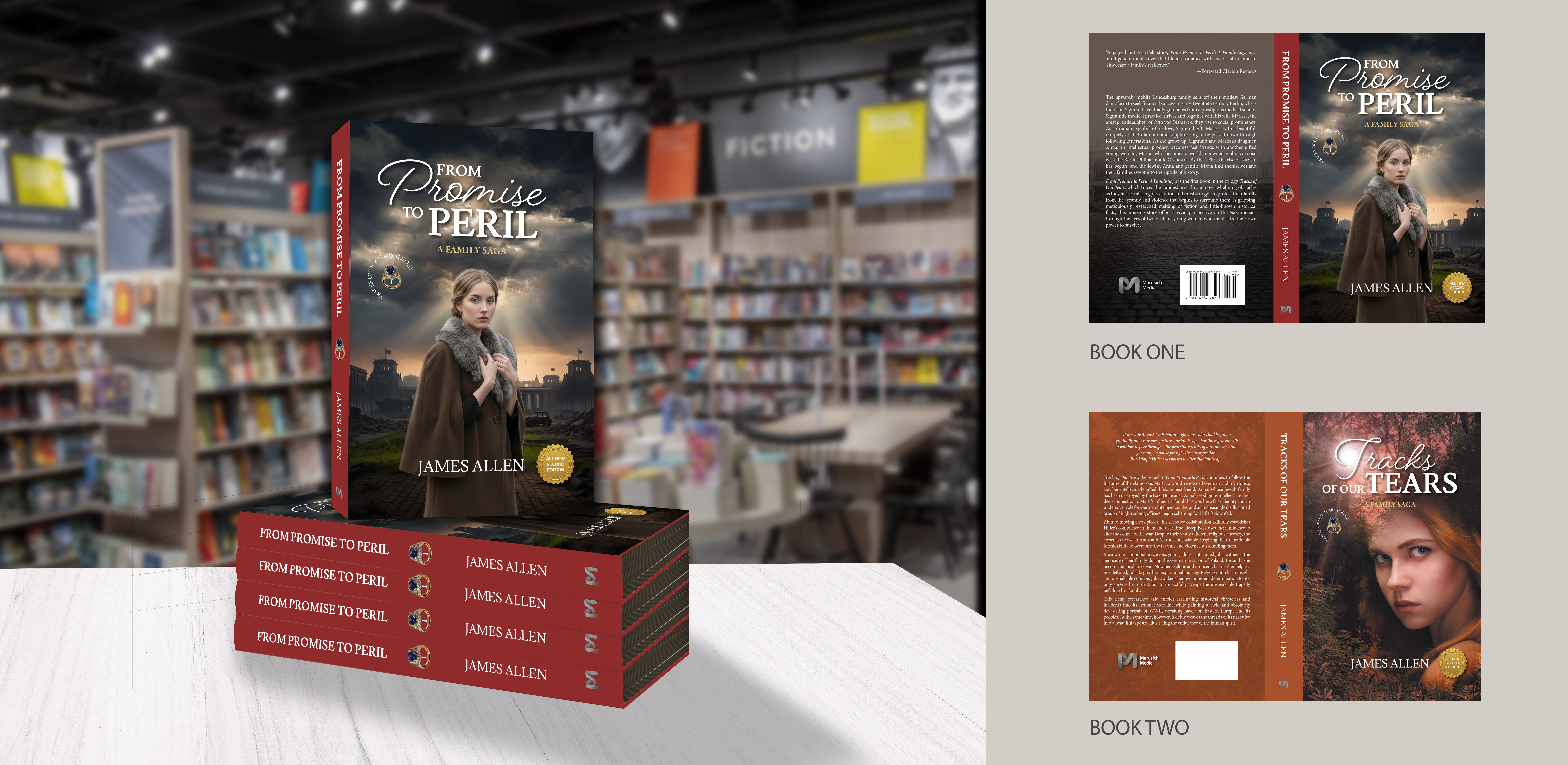 Final second-edition book cover designs and book stack